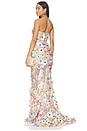 view 3 of 4 Jasmine Floral Strapless Gown in Pastel