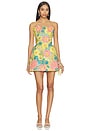 view 1 of 4 Soleil Sequin Maraya Strapless Mini Dress in Yellow Multi