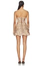 view 3 of 4 Valencia Maraya Strapless Mini Dress in Gold