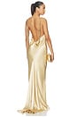 view 1 of 4 Vivien Chain Low Back Gown in Gold