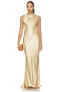 view 2 of 4 Vivien Chain Low Back Gown in Gold
