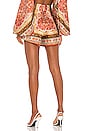 view 3 of 4 Runway Bedouin Flame Shorts in Red & Multicolor