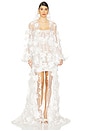 view 1 of 4 Anastasia Floral Cape in White