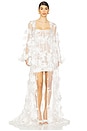 view 2 of 4 Anastasia Floral Cape in White
