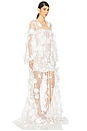 view 3 of 4 Anastasia Floral Cape in White