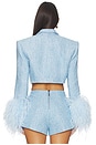 view 3 of 5 Kacey Cropped Blazer in Powder Blue