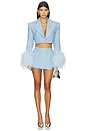 view 4 of 5 Kacey Cropped Blazer in Powder Blue
