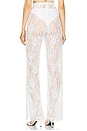 view 3 of 4 Capri Blanc Lace Pant in White