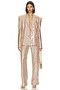 view 4 of 5 Capri Nude Sequin Pant in Nude