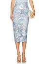 view 1 of 6 JUPE MIDI FARAH in Ocean Blue