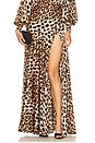 view 1 of 6 Cleopatra Leopard Maxi Skirt in Black & Brown