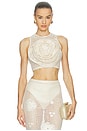 view 1 of 4 Crochet Mila Crop Top in Cream