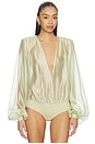 view 2 of 5 Ashanti Organza Bodysuit in Pistaschio