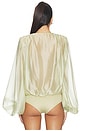 view 4 of 5 Ashanti Organza Bodysuit in Pistaschio