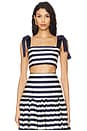 view 1 of 4 Quinn Striped Top in Navy & White in Black & White