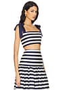 view 2 of 4 Quinn Striped Top in Navy & White in Black & White