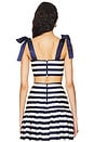 view 3 of 4 Quinn Striped Top in Navy & White in Black & White