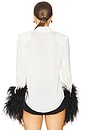view 3 of 4 TOP COM ACABAMENTO DE PENAS BLAIR in White