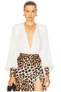 view 1 of 5 Noelle Bodysuit in White, Black & Brown
