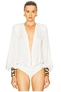 view 2 of 5 Noelle Bodysuit in White, Black & Brown