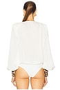 view 4 of 5 Noelle Bodysuit in White, Black & Brown