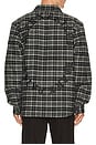 view 1 of 5 Embroidered Flannel Shirt Jacket in Black