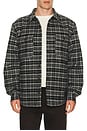 view 2 of 5 Embroidered Flannel Shirt Jacket in Black