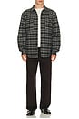 view 3 of 5 Embroidered Flannel Shirt Jacket in Black