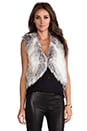 view 3 of 5 Gina Faux Fur Vest in Stone Fox