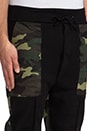 view 4 of 5 Drop Crotch Sweatpant in Black & Camo