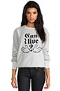 view 1 of 4 Can I Live Sweatshirt in Heather Grey/Black in Heather Grey & Black