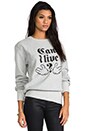 view 2 of 4 Can I Live Sweatshirt in Heather Grey/Black in Heather Grey & Black