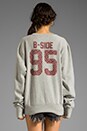 view 2 of 5 95 Sweatshirt in Heather Grey/Red in Heather Grey & Red