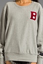 view 3 of 5 95 Sweatshirt in Heather Grey/Red in Heather Grey & Red