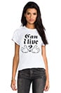 view 1 of 4 Can I Live Tee en White/Black in White & Black