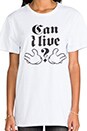 view 4 of 4 Can I Live Tee en White/Black in White & Black