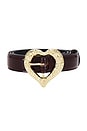 view 3 of 3 Love Belt in Raisin & Gold