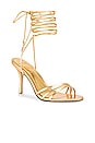 view 2 of 5 Leandra Heeled Sandal in Gold Metallic