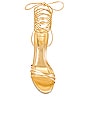 view 4 of 5 Leandra Heeled Sandal in Gold Metallic