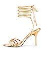 view 5 of 5 Leandra Heeled Sandal in Gold Metallic