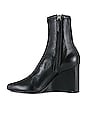 view 5 of 5 Velma Wedge Bootie in Black Leather