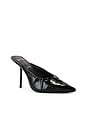 view 2 of 5 Piazza Mule 100 Pointy Toe Mule in Black Patent Leather