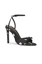 view 2 of 5 Albie 100 Sandal in Black Polka Dot Satin