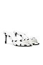 view 2 of 5 Albie 65 Mule in White Polka Dot Satin