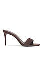 view 1 of 5 Naomi 80 Mule in Cacao Satin