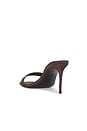 view 3 of 5 Naomi 80 Mule in Cacao Satin