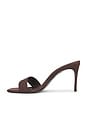 view 5 of 5 Naomi 80 Mule in Cacao Satin