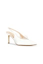 view 2 of 5 Royale 80 Slingback Pump in White Satin With Lace Trim