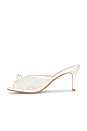 view 5 of 5 Sadie 100 Mule in White Polka Dot Mesh With Pearl Ornament