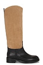 view 1 of 5 Pace Boot in Latte Suede & Black Leather